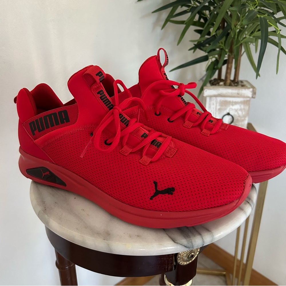 Puma Bold Red Mesh Sneakers - Picture 7 of 14